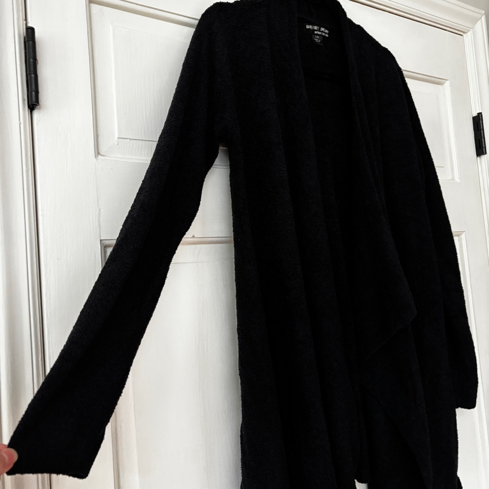 Barefoot Dreams Bamboo Chic Lite Open Front Draped Cardigan Waterfall Size L /XL - Picture 7 of 15